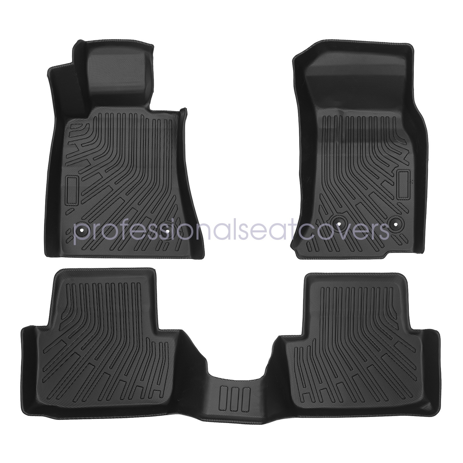 3D All-Weather Front & Rear TPE Floor Mats Liners Set For 2013-2019 Cadillac ATS