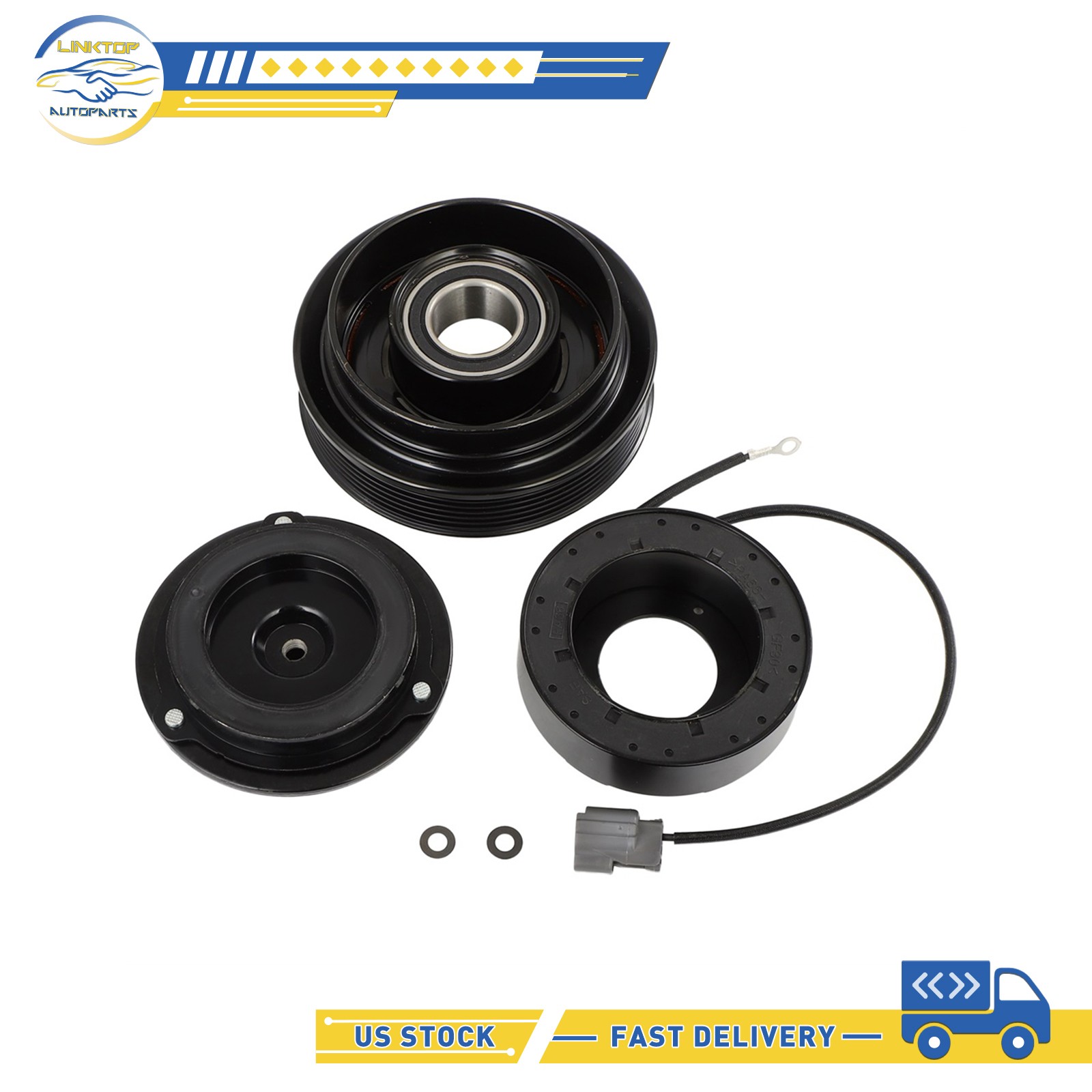 AC Compressor Clutch Kit for Acura CL 3.2L 01-2003 for Honda Accord 3.0L 01-2002