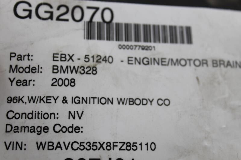 Engine ECM Electronic Control Module Sedan Fits 07-10 BMW 323i 12926