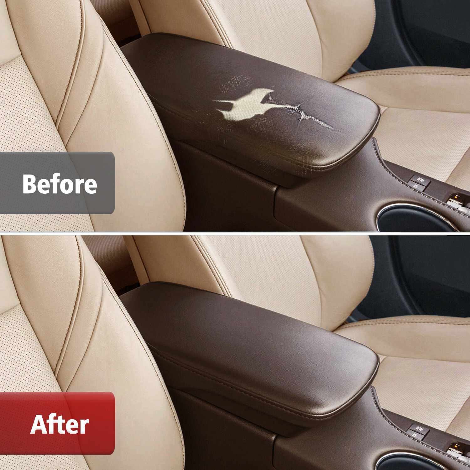 Center Console Lid Armrest & Door Panel Cover Brown For Toyota Avalon 2013-2018