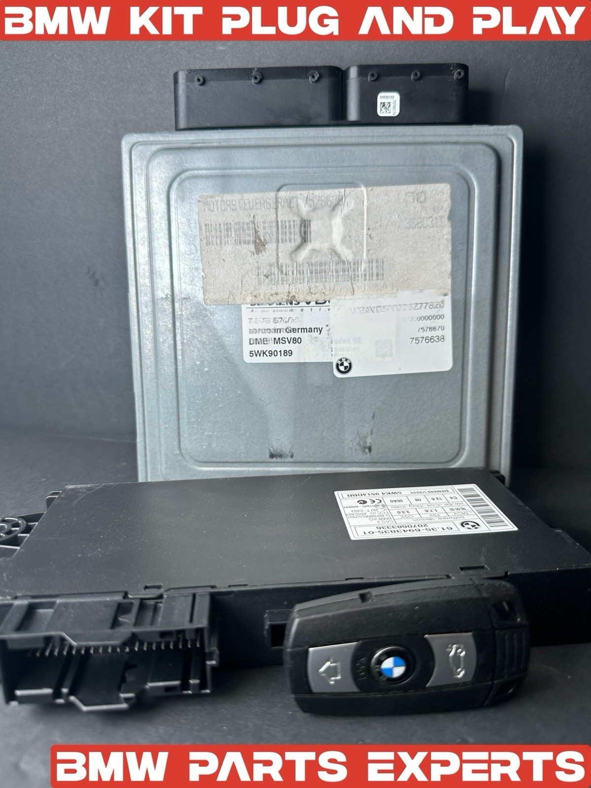 2009 BMW 328i 3L ECU DME Engine Computer Module CAS Key