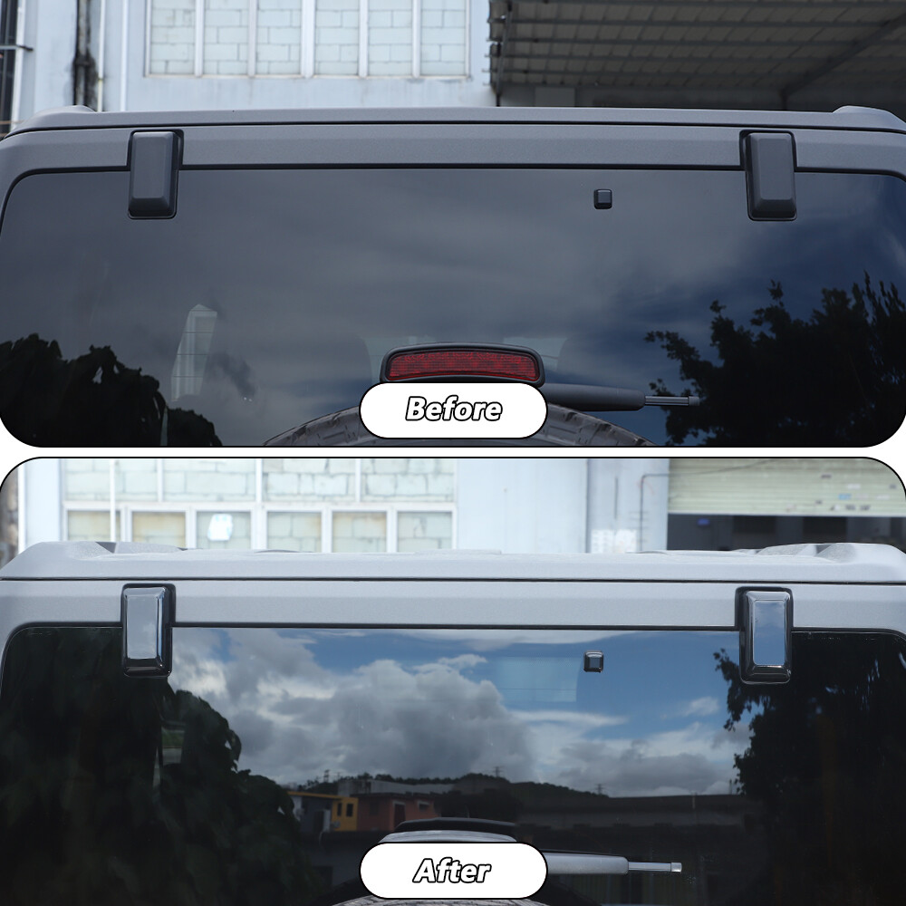 3��ABS Tailgate Rear Door Window Glass Hinge Cover For Ford Bronco 2021-25 Black