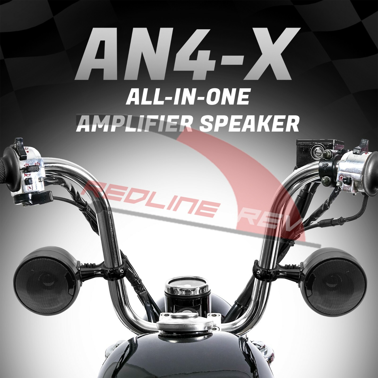 Refurb Waterproof Bluetooth Motorcycle Stereo Speakers Amplifier Audio System