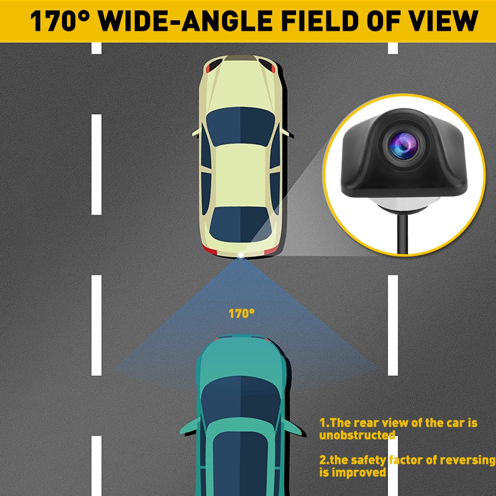 Car View Rear Reverse Camera Parking Backup Cam HD Night Vision Waterproof 170°