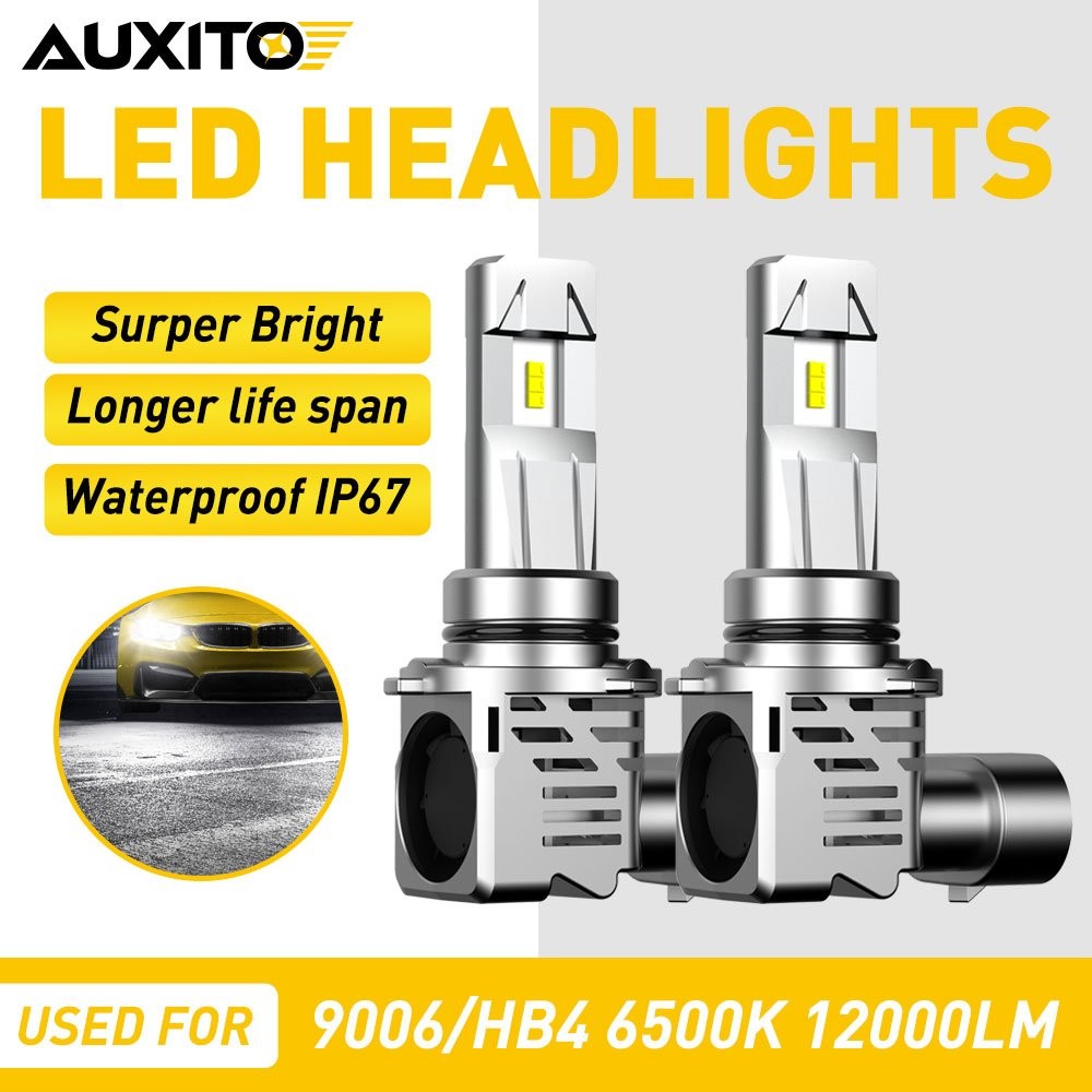 AUXITO High Low Beam 9006 LED Headlight Bulbs 6500K White 60Days Free Return EAH