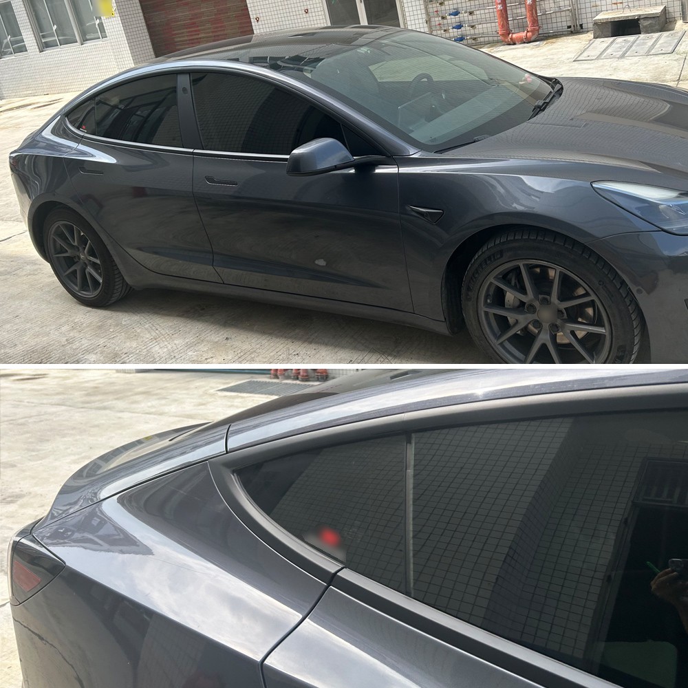 Matte Black Chrome Delete Window Trims For Tesla Model 3 2017-2025