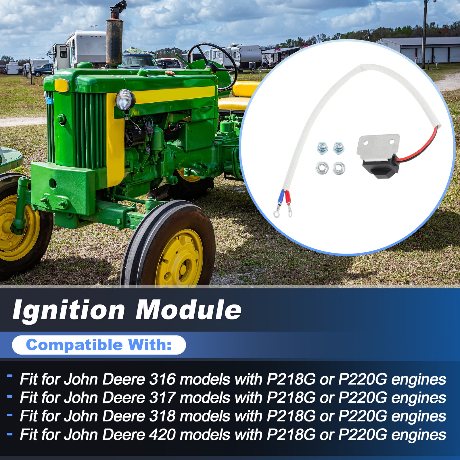1660821 Ignition Module for John Deere 316 317 318 420 with P218G P220G Engines