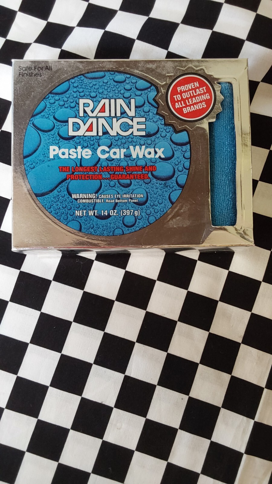 Rain Dance Blue Paste Car Wax Can With Applicator 14oz hot rat rod scta ceramic