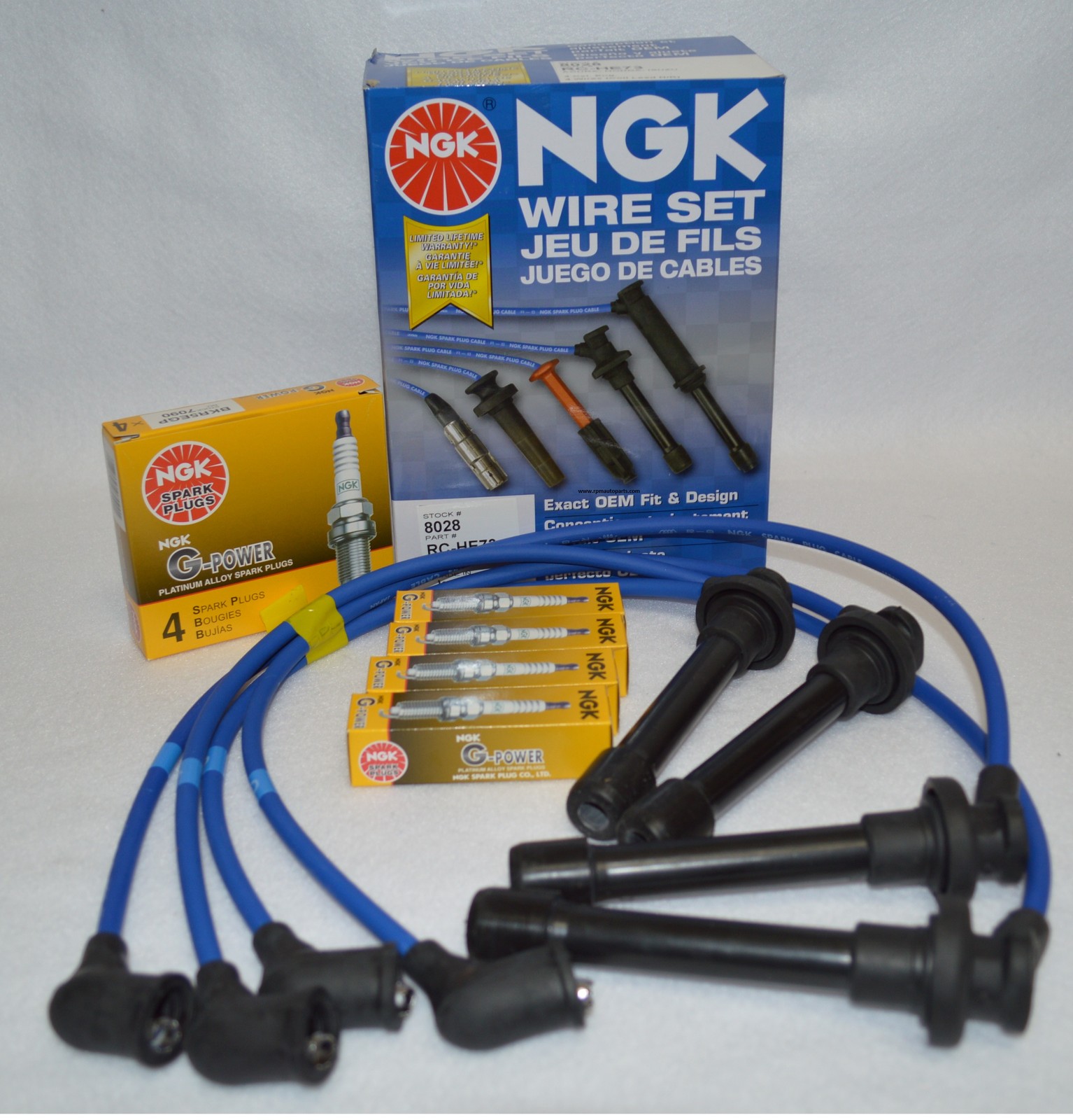 NGK For ACURA HONDA B-SERIES PLATINUM SPARK PLUG & WIRE SET HE64