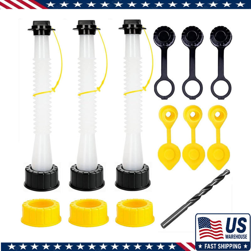Gas Can Spout Flexible Pour Nozzle, Vent Cap