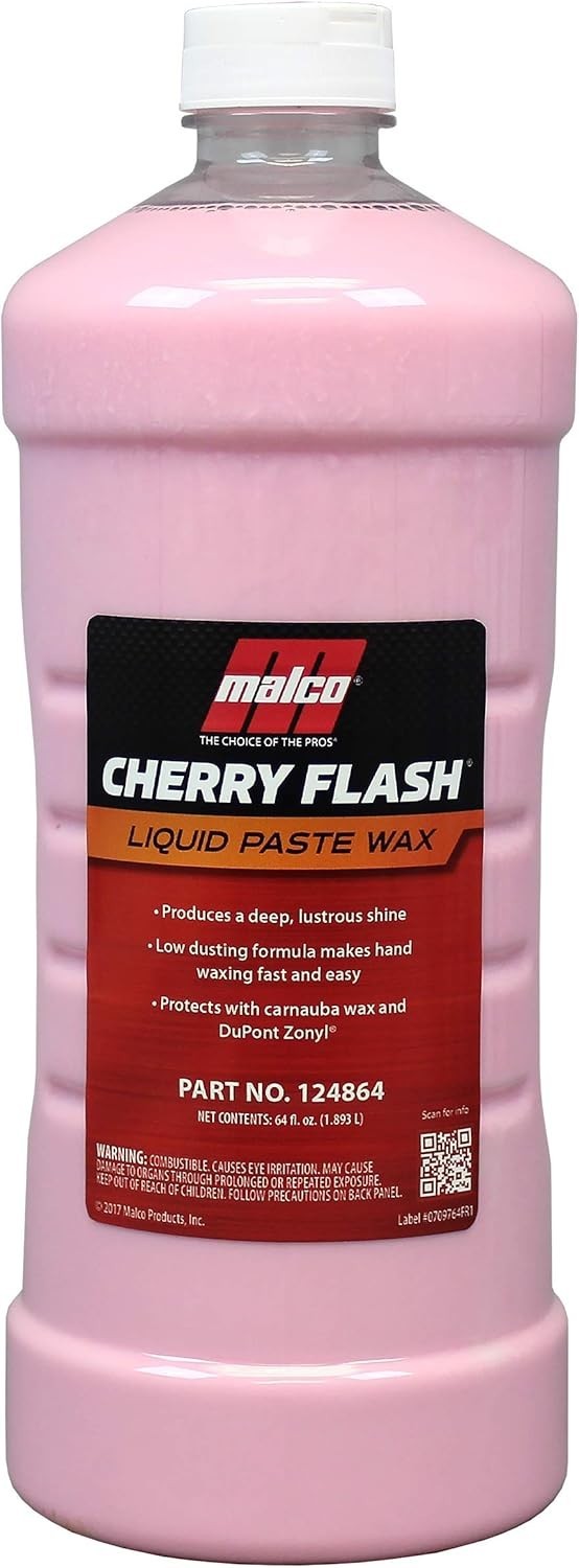 1 Piece Cherry Flash Automotive Liquid Paste Wax Protect & Shine 64 Oz (124864)