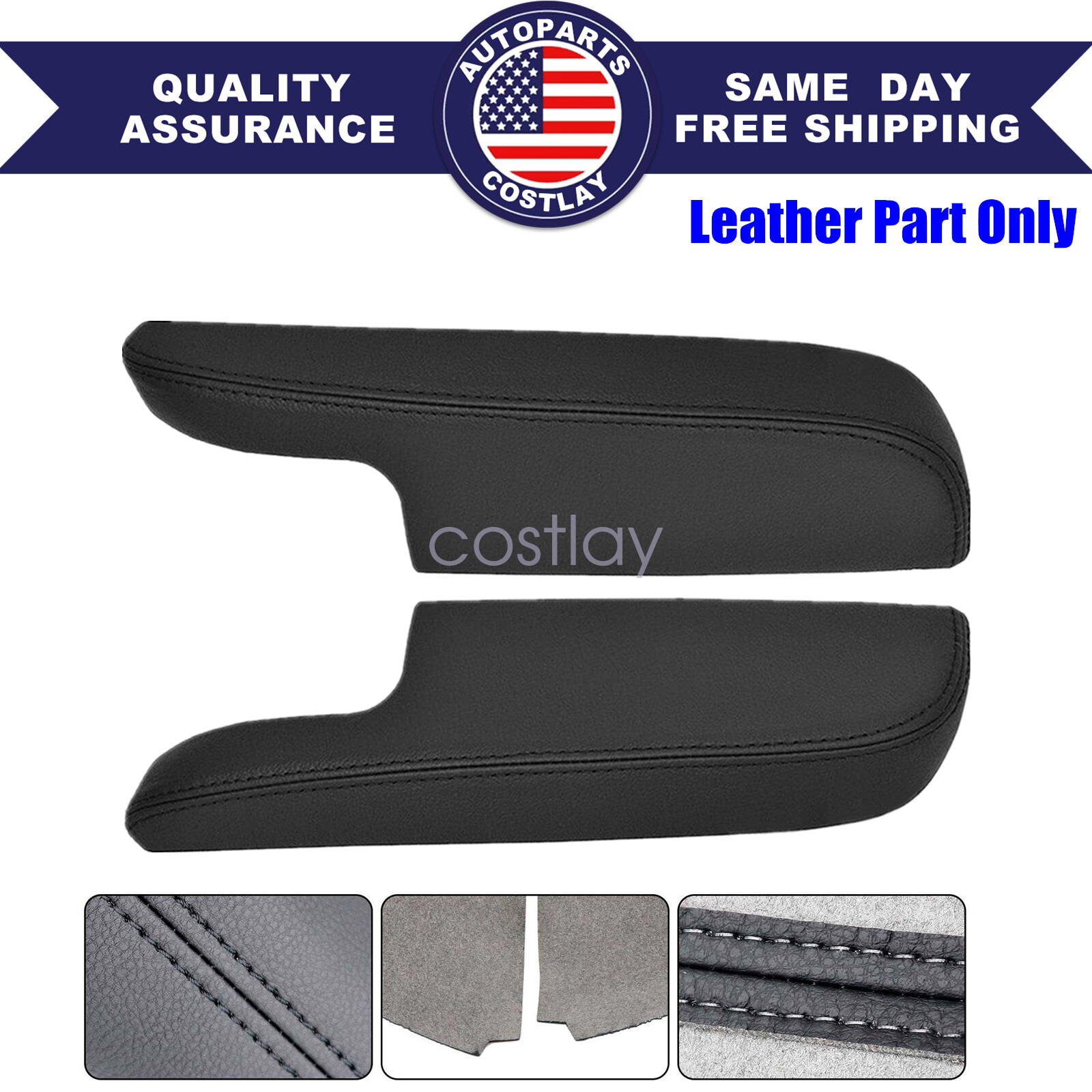 Fits 2013 2014 2015-2018 Toyota Avalon Leather Armrest Door Panel Cover Black US