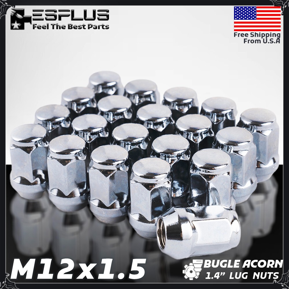 20 Pc Cadillac Lug Nut M12x1.5 Chrome Fit ATS/CT4/CTS/DTS/ELR/STS/XLR etc