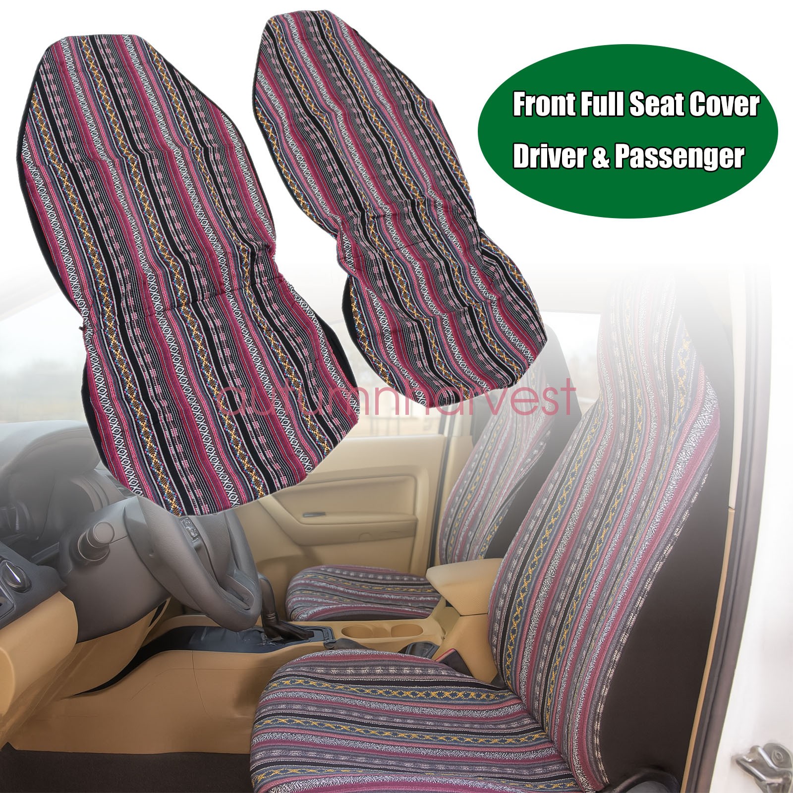 For Toyota Car 2-Sits Cloth Protector Full Front Seat Cover As Picture Shows
