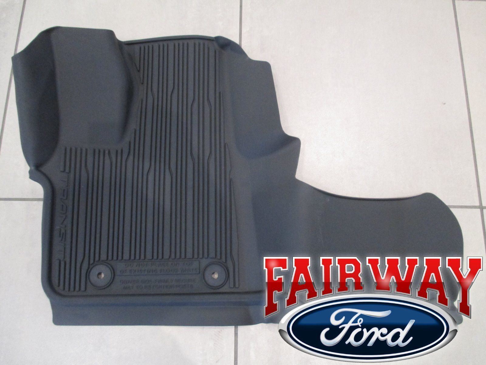 17 thru 24 Transit OEM Ford Tray Style Rubber Tray Floor Mat Set 2-pc for CARPET