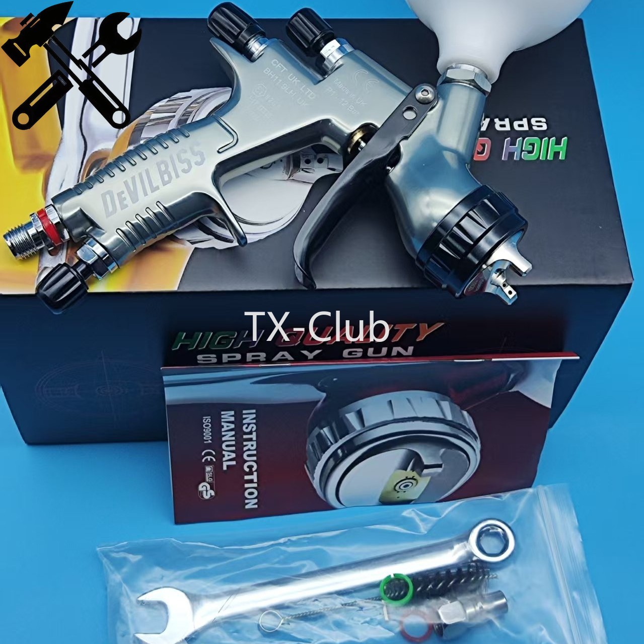 FOR Devilbiss silver gray tool pistol spray gun painting car GTI PRO LITE
