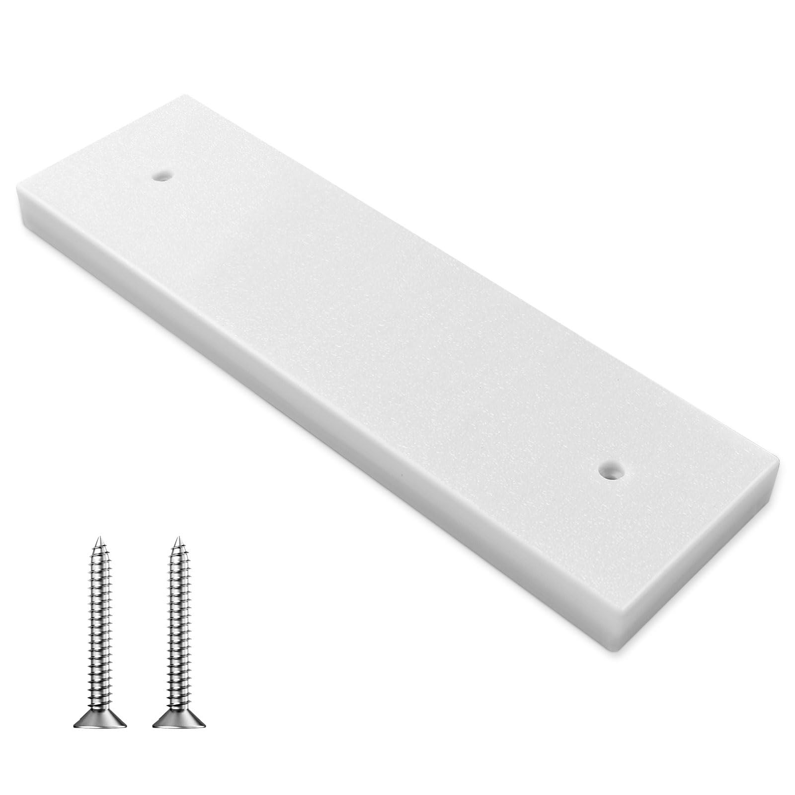 White Boat Transducer Mounting Board Plate Block Hardware Kit 0.8 In Thick