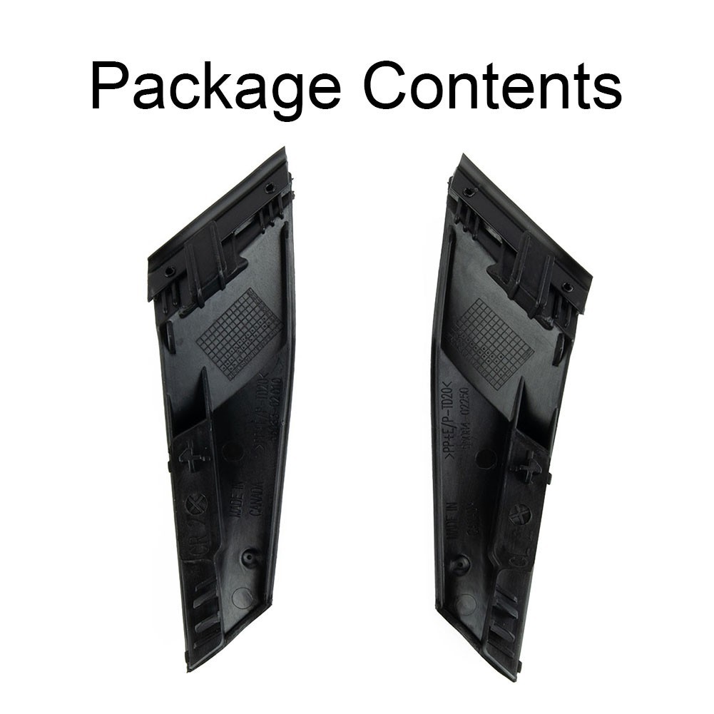 1Pair Cowl Side Cover Extension 55084-02250 55083-02010 Black Plastic For Toyota