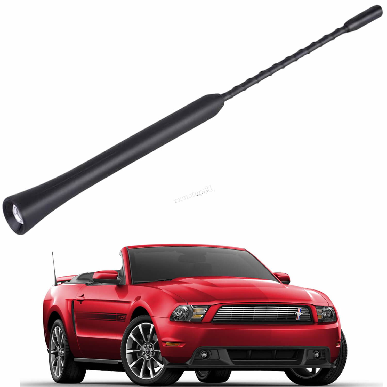 9″ Short Antenna Car Radio FM AM Rod Mast For Ford Mustang GT V6 V8 2010-2019