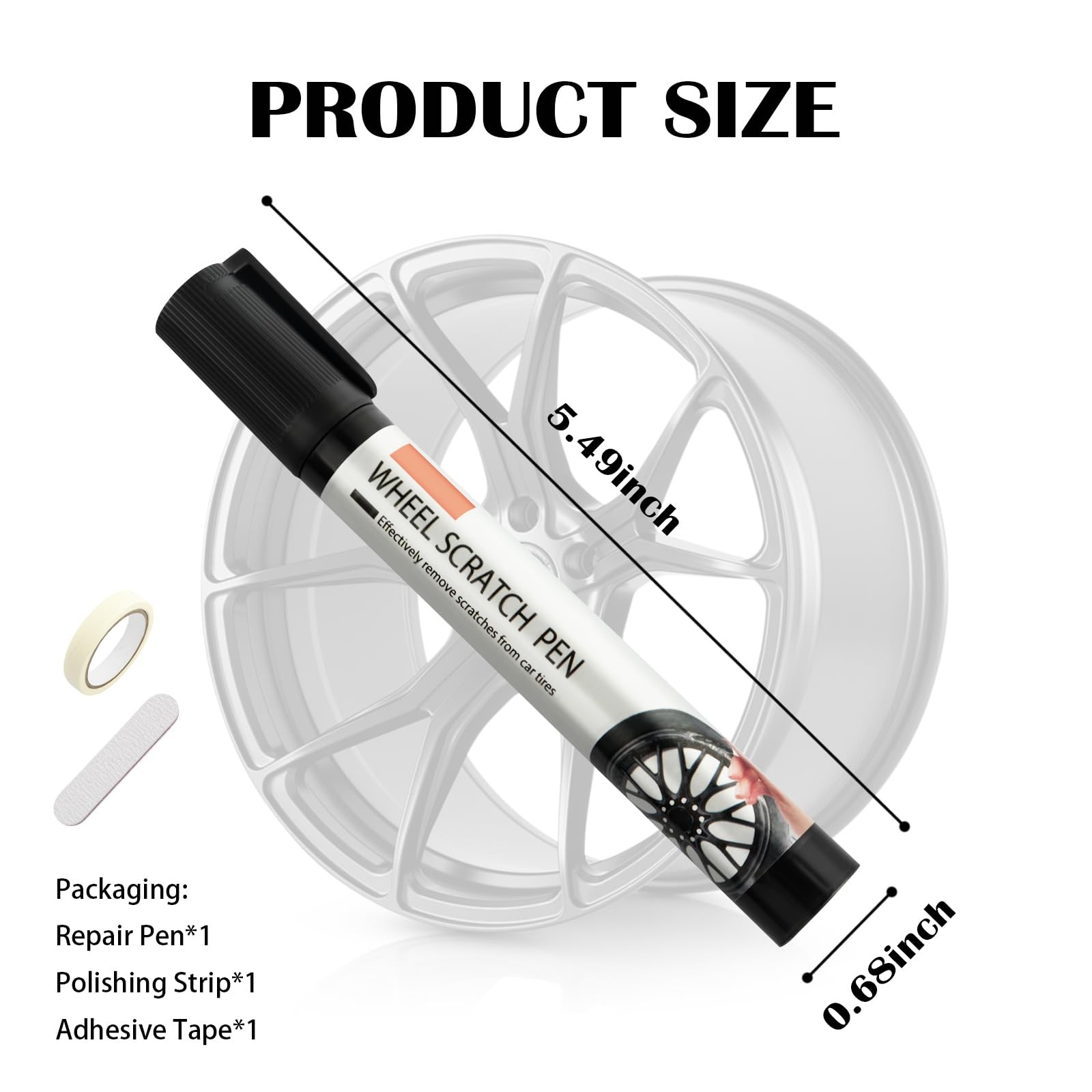 Touch Up Paint for Cars,Professional Rim Paints 1 Count (Pack of 1), Black