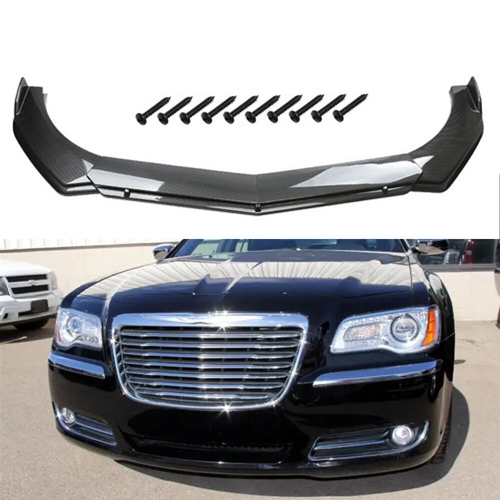 For Chrysler 300 Carbon Fiber Style Front Bumper Lip Body Spoiler Splitter Body