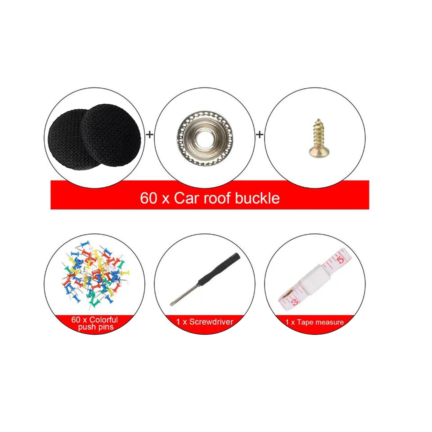 60pcs Sagging Headliner Repair Buckle Pins Rivet car Roof Liner Ceiling Repair