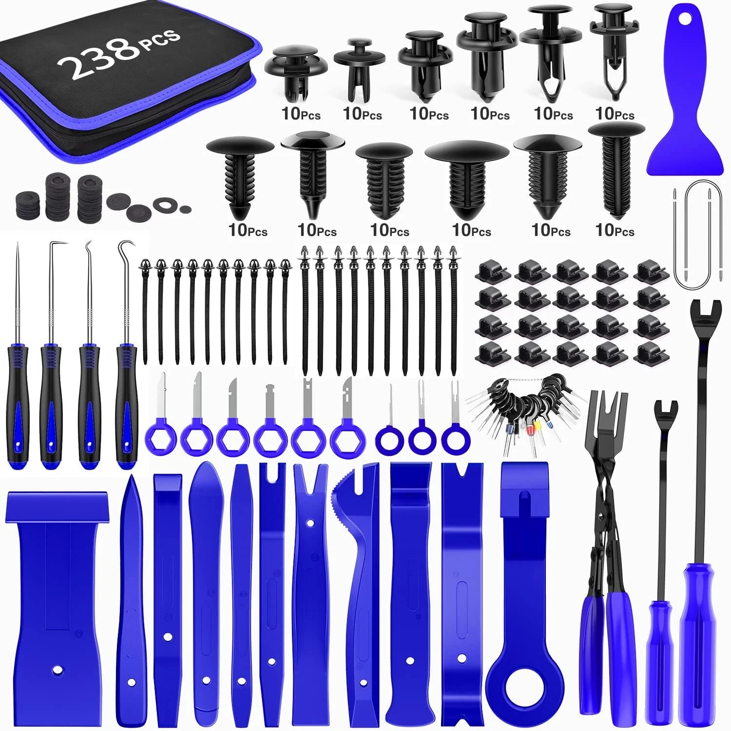 GOOACC 238Pcs Trim Removal Tool Auto Push Pin Bumper Retainer Clip Set Fasten…