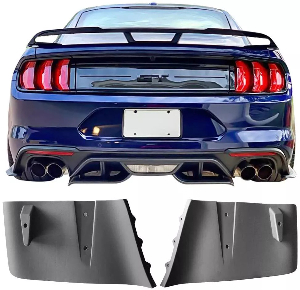 ABS Rear Bumper Diffuser Valance Fits 2018 2019 2020 Ford Mustang GT Black