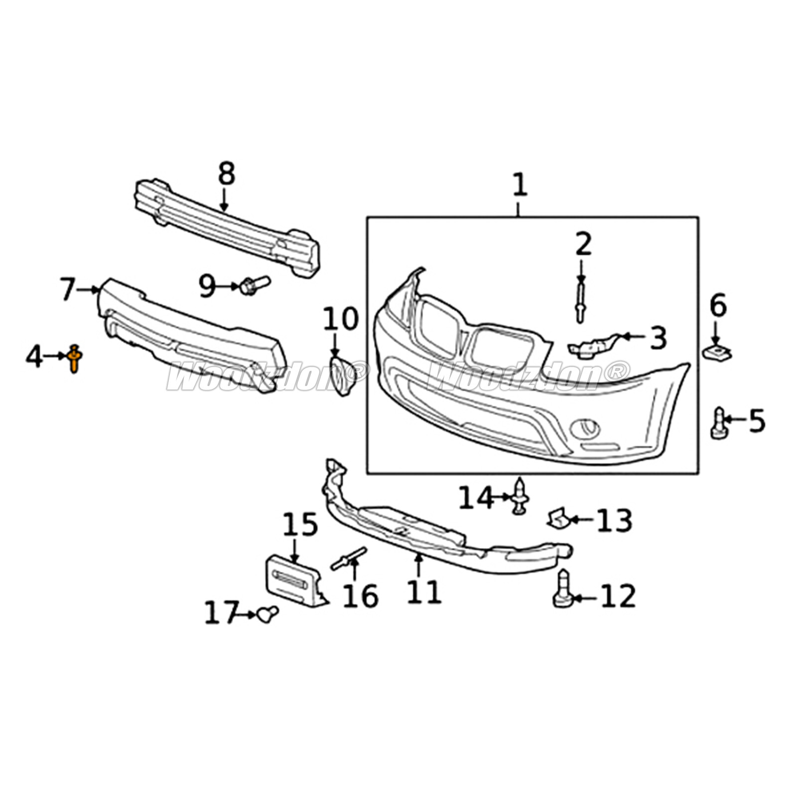 100/Pk Cowl Vent Fender Liner Push Type Clip 11589293 For GM For Ford For Hummer