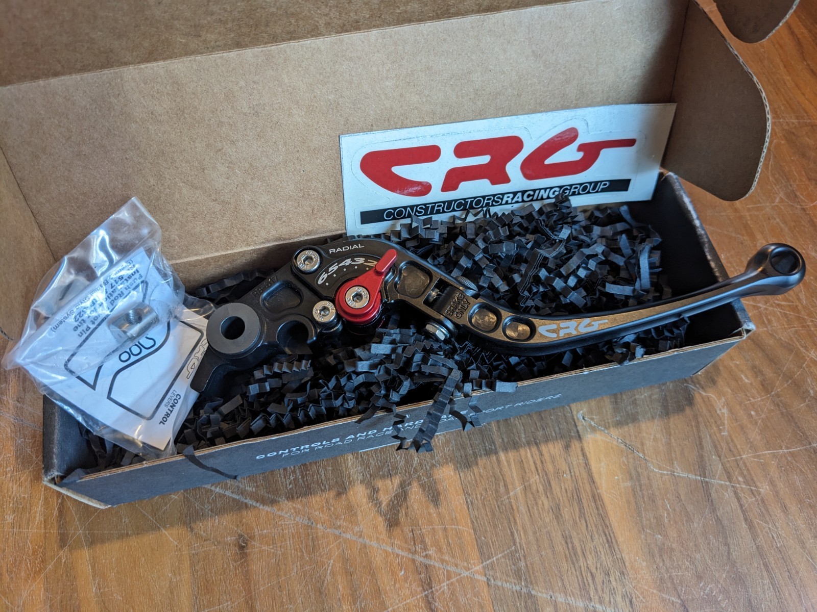 CRG Brake Lever Roll s click Folding Black/red – RB-517-FB – part#0614-115