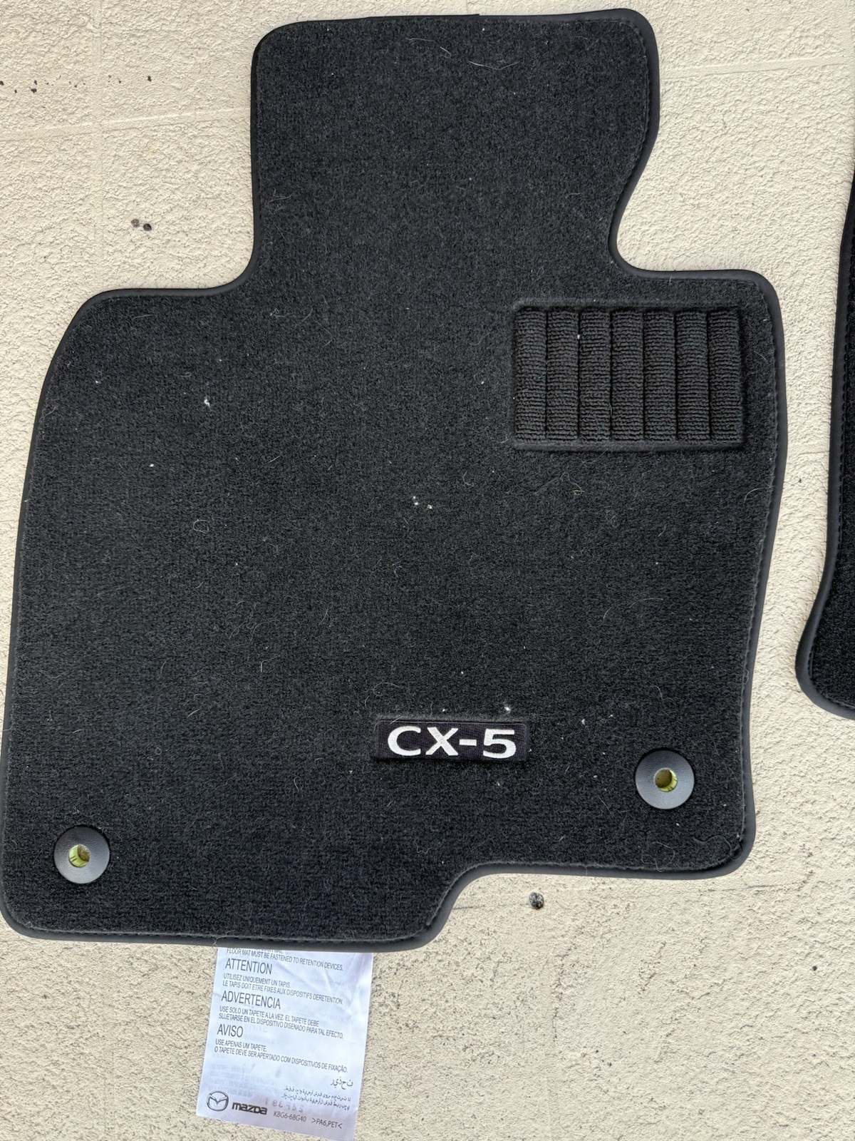 OEM Mazda CX-5 Black Carpet Floor Mats Set of 4 KBG6-68G40 – Yrs 2017-2025