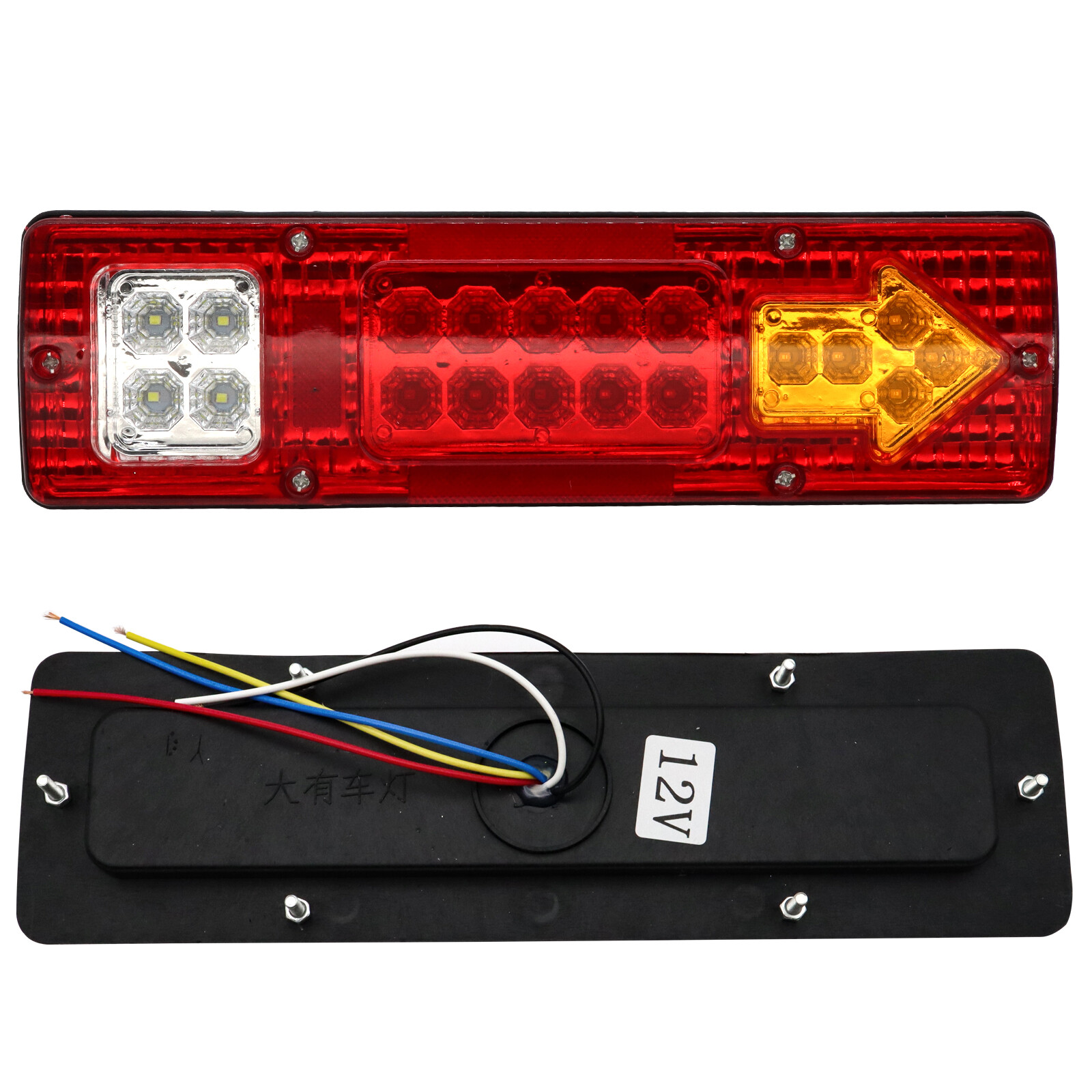 2x Rear Led Trailer Tail Lights Kit Boat Marker Truck Stop Turn Waterproof IP67