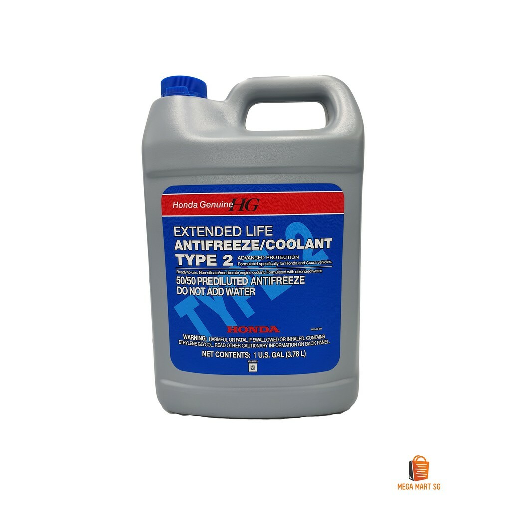 1 GAL Honda Acura OEM Type 2 Antifreeze/Coolant Long Life Blue NEW SEALED