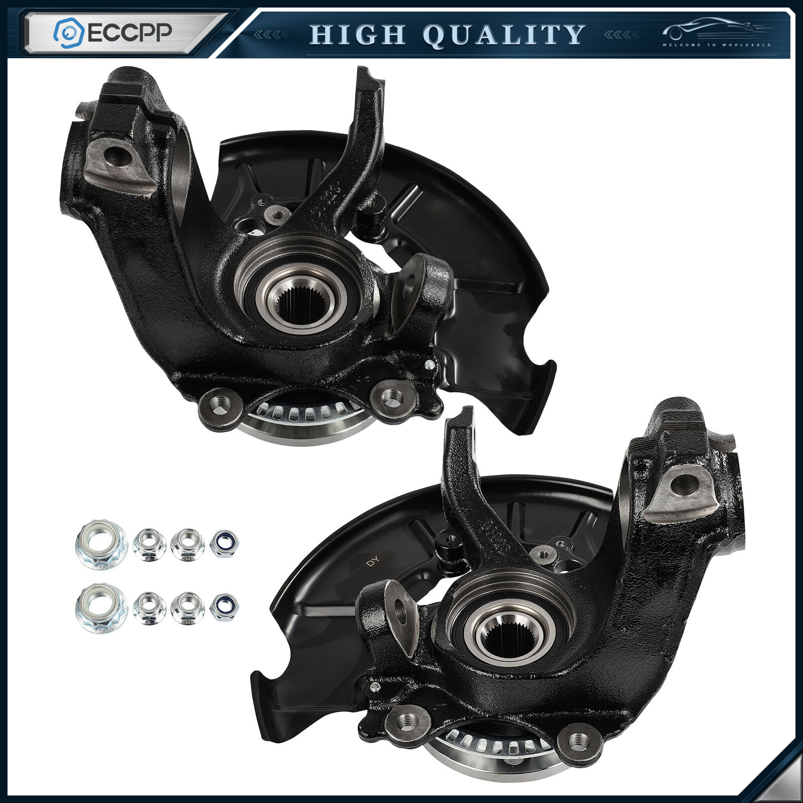 2Pcs Wheel Hub Bearing Knuckle Front Left Right For Volkswagen Jetta Beetle Golf