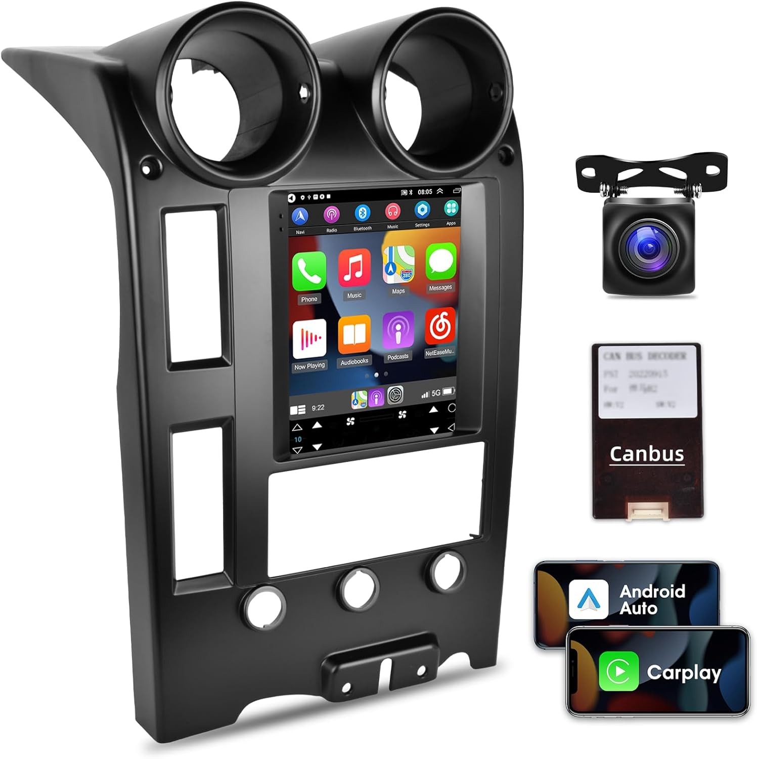 64GB Android 15 9.7″ Carplay Car Radio Stereo GPS Navi For Hummer H2 2002-2007