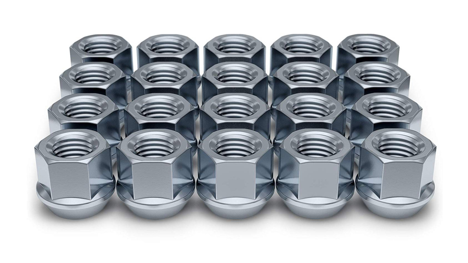 White Knight Wheel 1309-1S Zinc M14 x 1.50 Open End Bulge Acorn Lug Nut 20 Pack