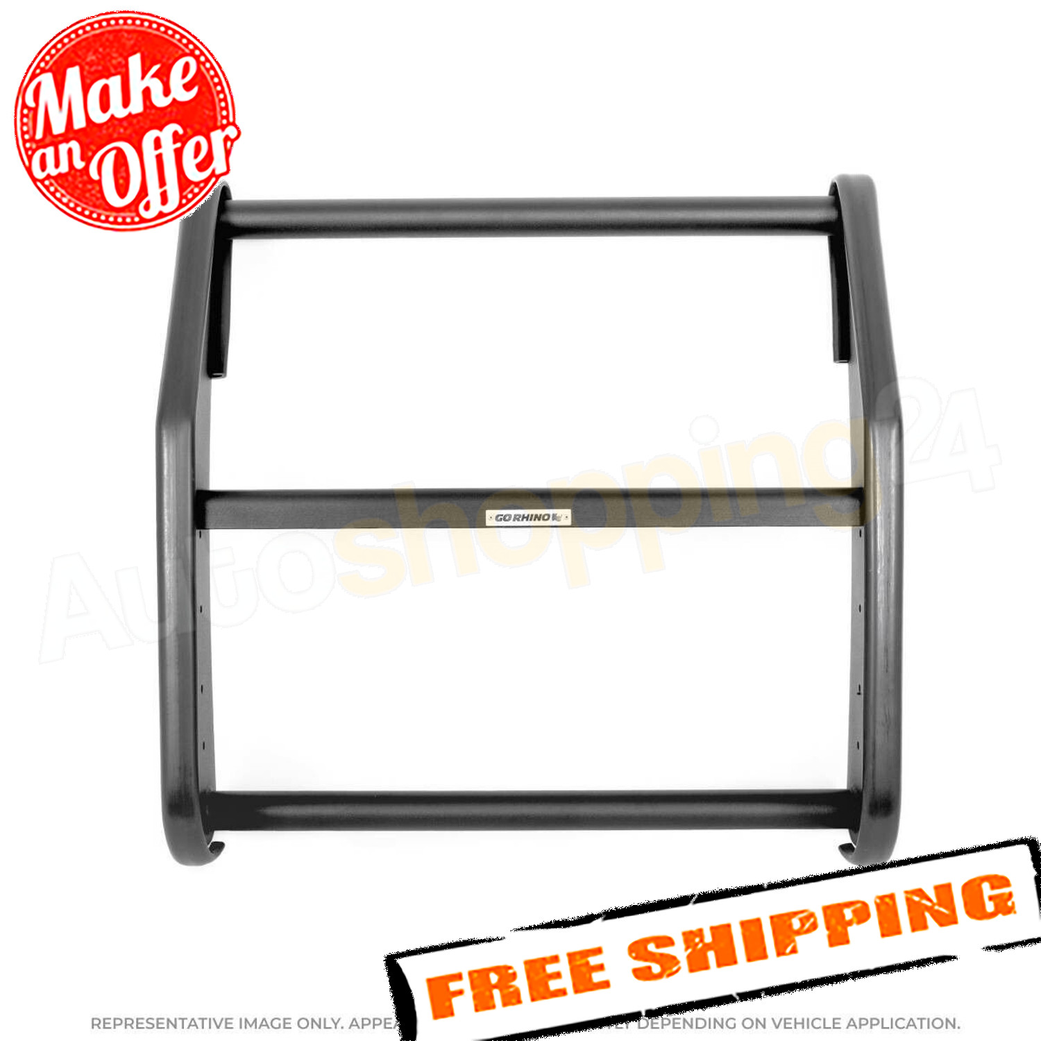 Go Rhino 5077T 5000 Series Push Bumper for 2015-2023 Dodge Charger