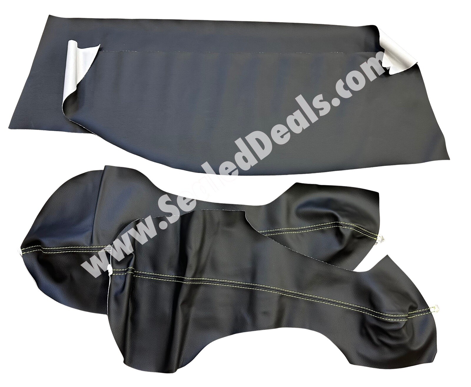 Black & Sublime Lime Green Leather Seat Covers for 2015-23 Dodge Challenger