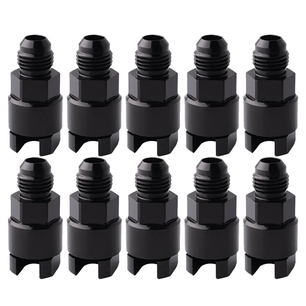 8AN 6AN Male to 3/8 5/16 Fuel Rail Adapter EFI Fitting Quick Disconnect Screw On