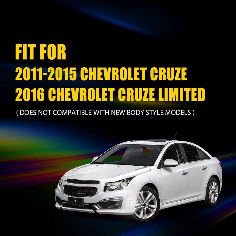 For 2011-2015 Chevy Cruze Smoked Lens White LED Front Bumper Side Marker Lights