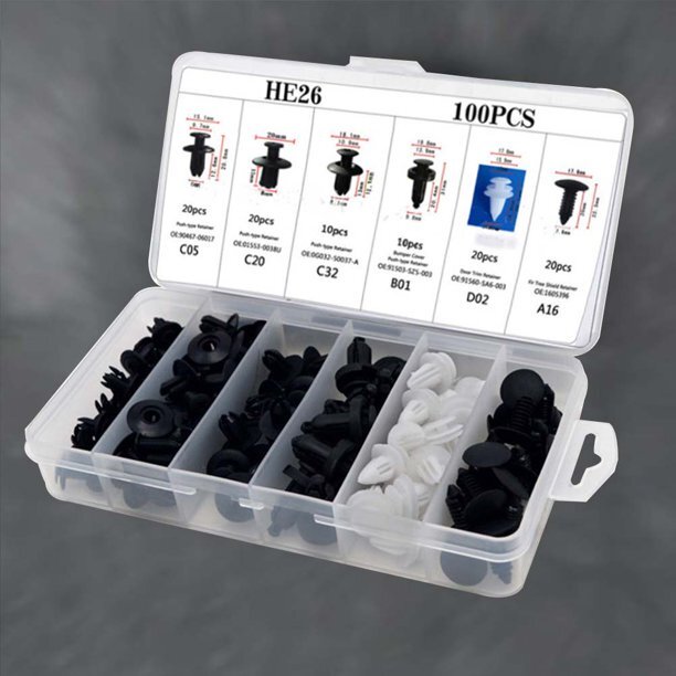 For Nissan Fixing Fastener Kit Bumper Fender Liner Push Retainer Clips 100XUS