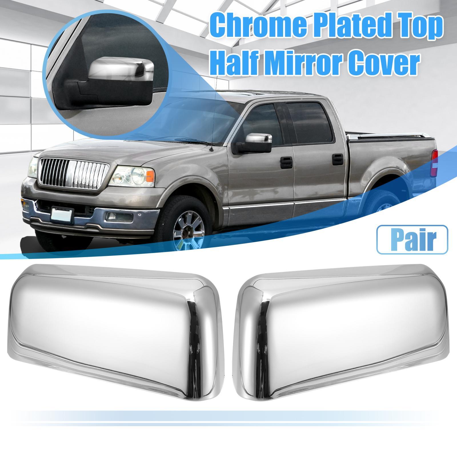 Pair Chrome Plated Power Top Half Mirror Cover Cap for Ford F-150 FX4 XLT 04-08