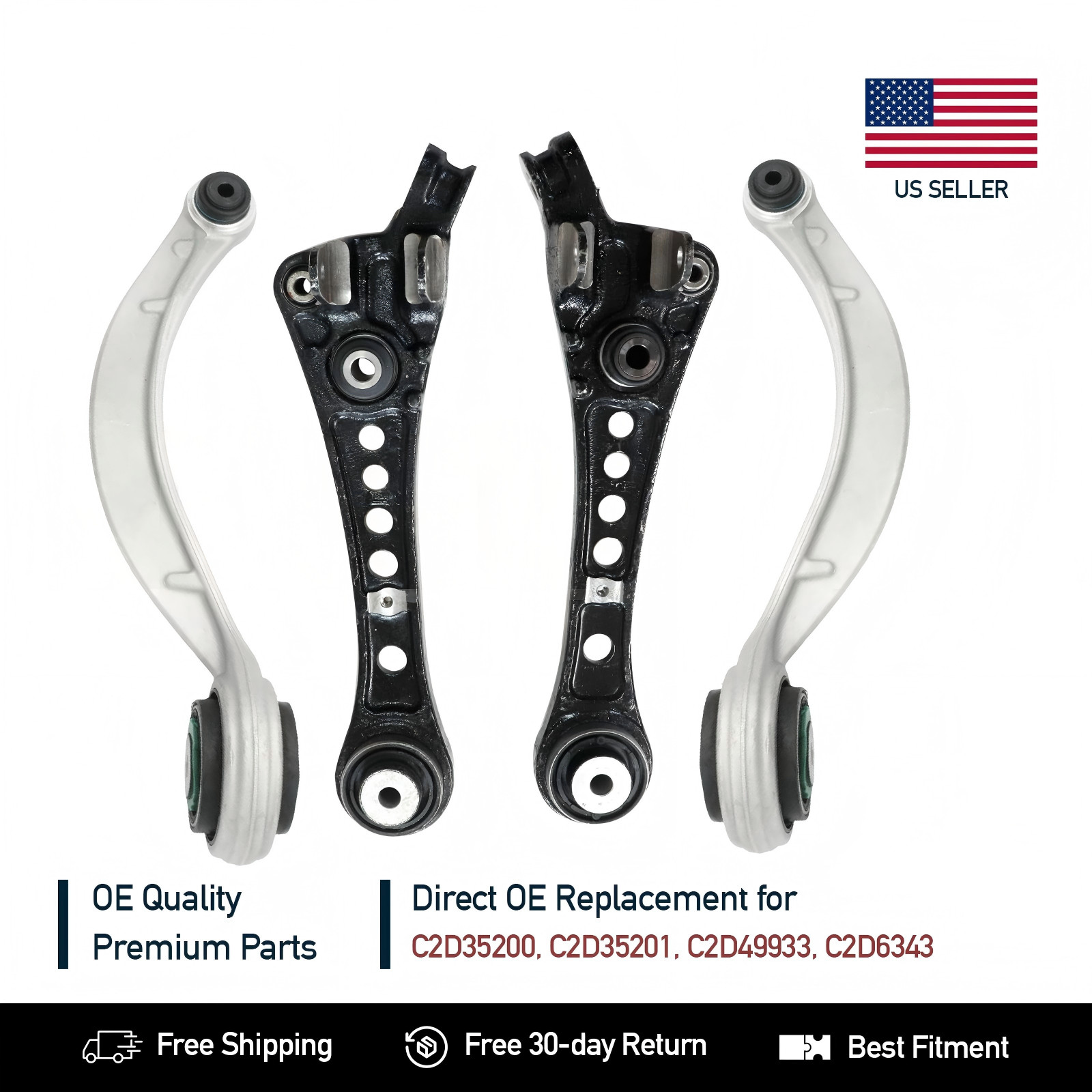 Suspension Control Arm SET for Jaguar XJ XJR 10-19 Front Lower LH/RH 2WD RWD