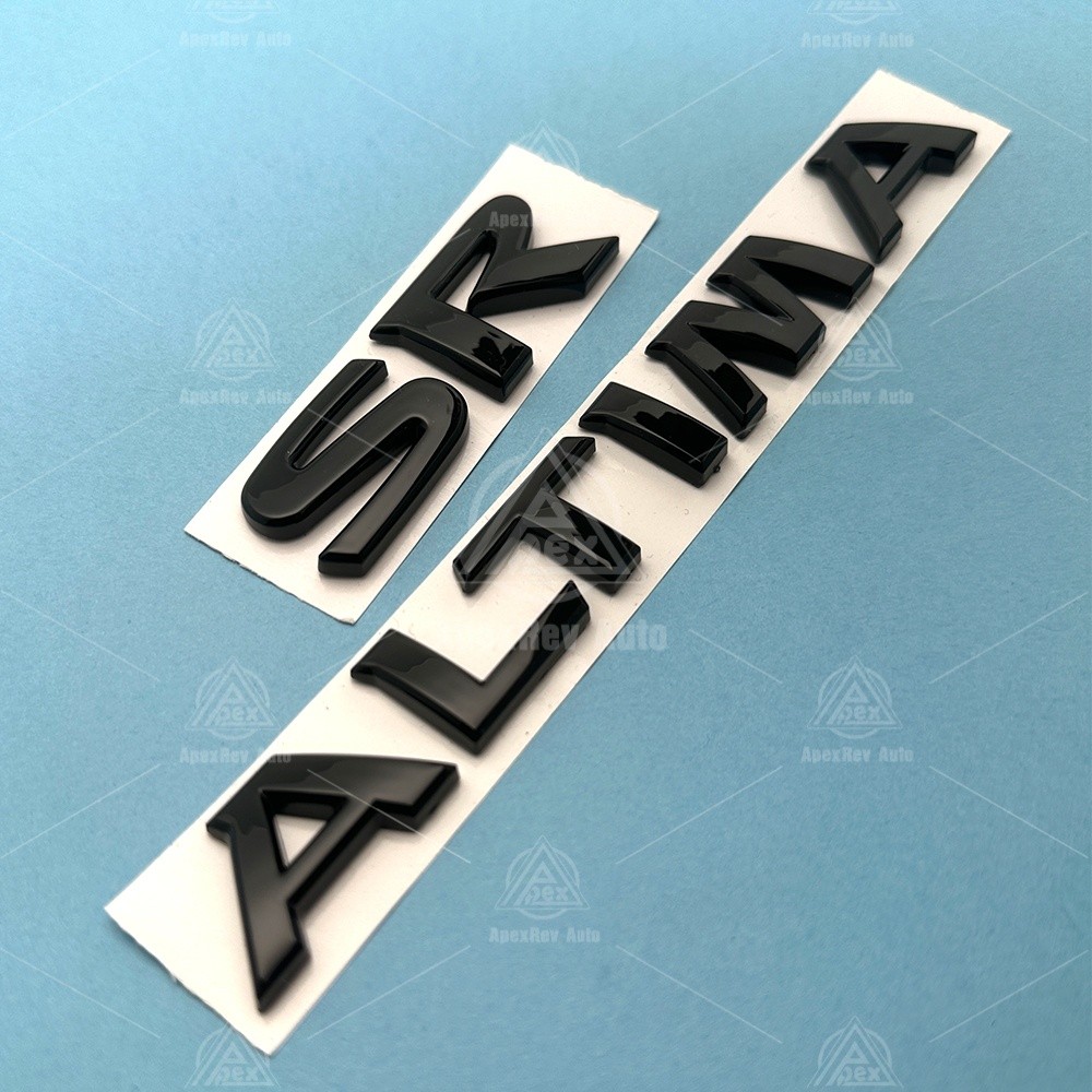 3D Raised Rear Tailgate Letters Emblem For ALTIMA SR Trunk Lid Badge Gloss Black