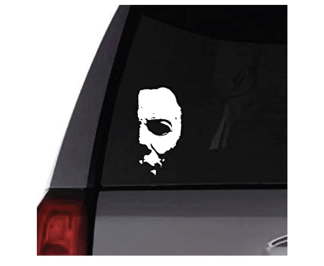 Decal HALLOWEEN Movie Michael Myers Half Face 5″ Window Car Laptop Sticker NEW