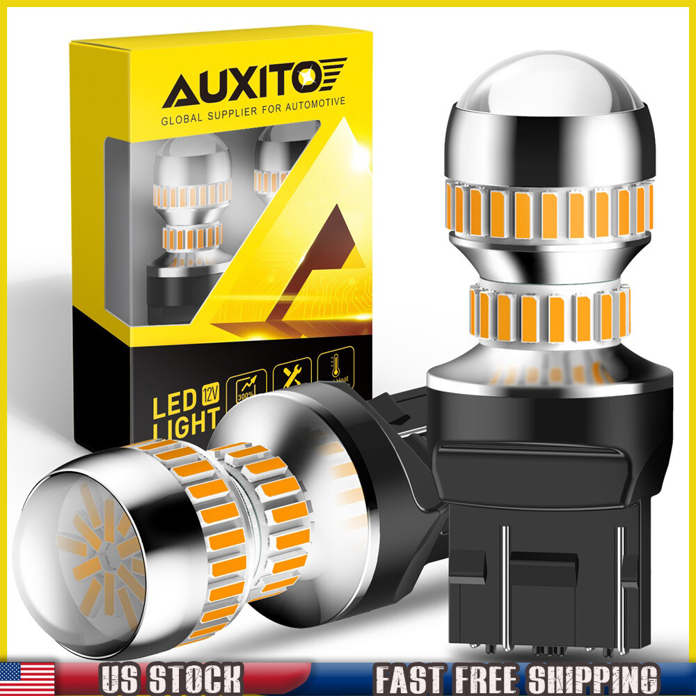 Amber 7443 7444 LED Turn Signal Light Bulbs Blinker Hyper No Flash 7440 US