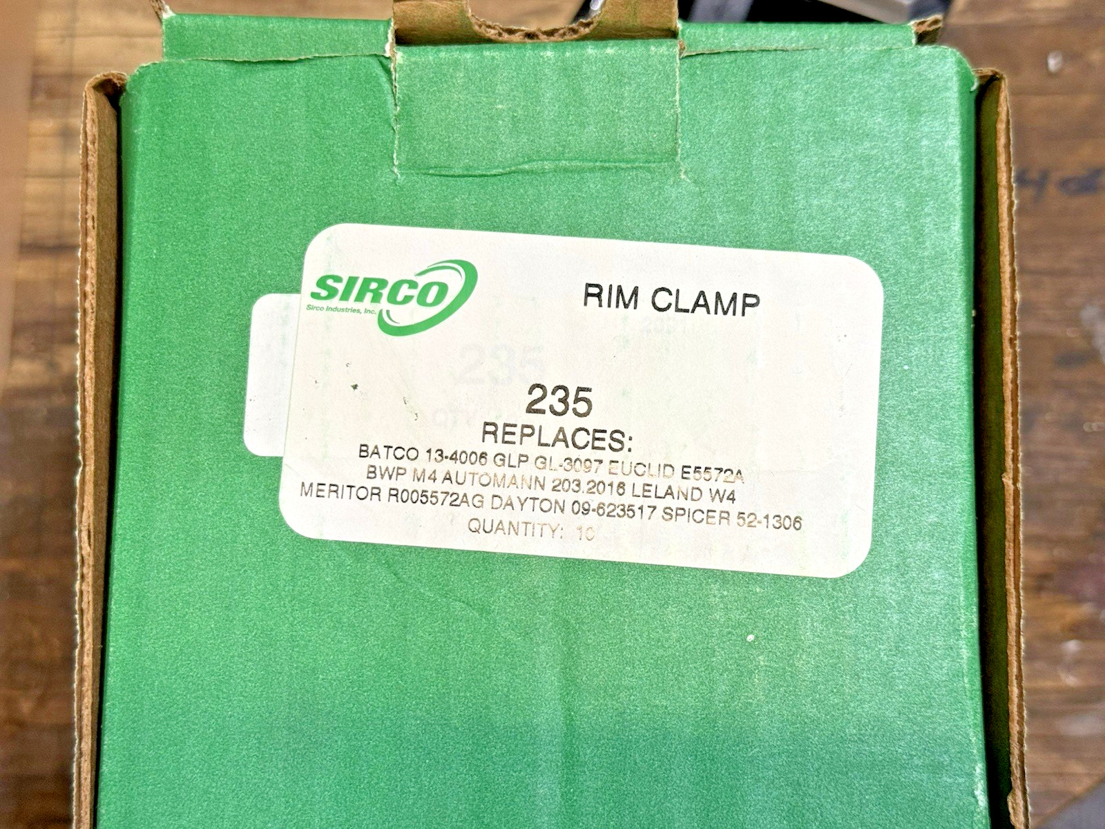 Sirco Rim Clamp 235 – Box of 10 – Heavy Duty Truck Wheel Clamp – Replaces Merito