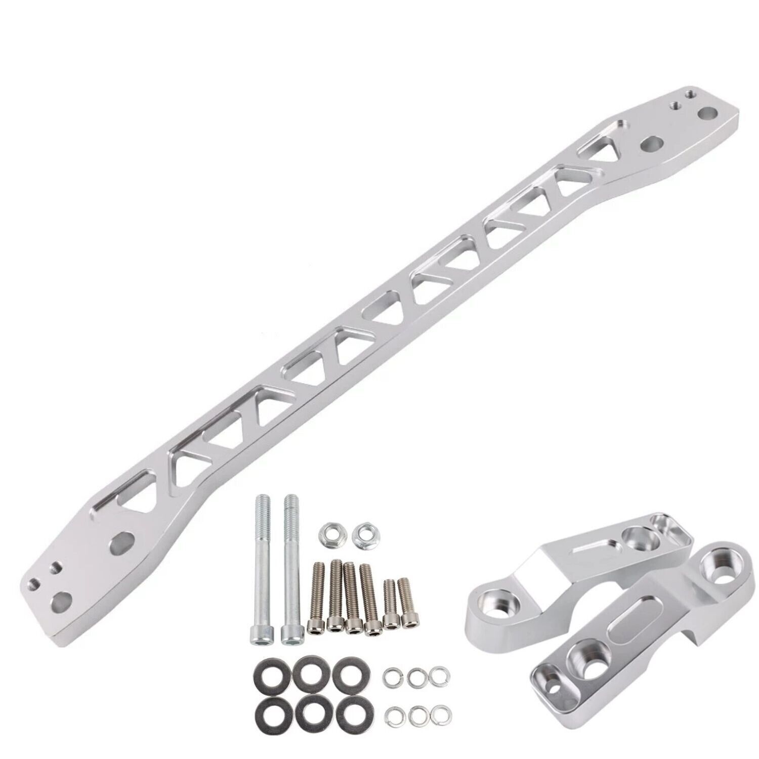 Silver Rear Lower Control Arms Subframe Brace For Honda Civic 01-05 DX ES LX EX