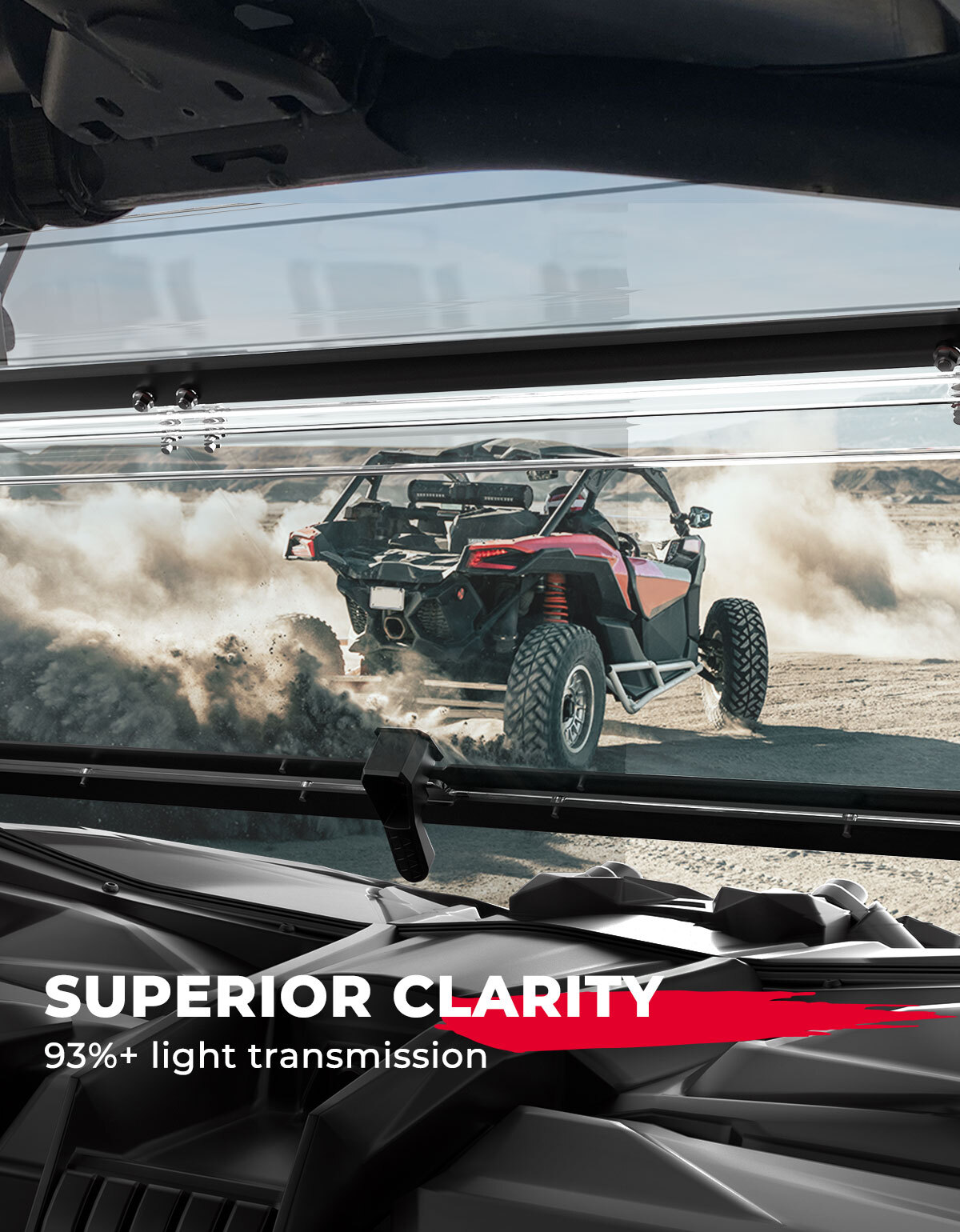 Front Flip Windshield Scratch Resistant For Can-Am Maverick X3 max turbo 2017-25