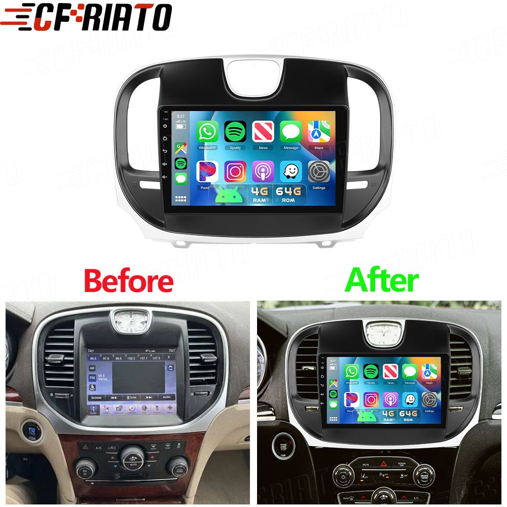 4G+64GB For 2011-2023 Chrysler 300C 300S Android 15 Carplay Car Stereo Radio GPS